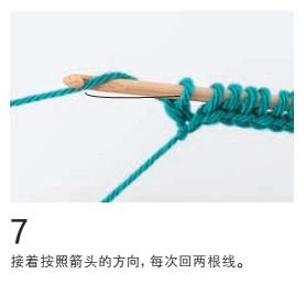 接著按照箭頭的方向，每次回兩根線。