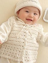 用有机棉钩织的初生宝宝装婴儿毛线衣款式参考