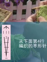 编织人生视频学堂第35集--从下面第4行编织的枣形针