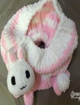 棉花糖可爱兔宝宝棒针围脖编织教程