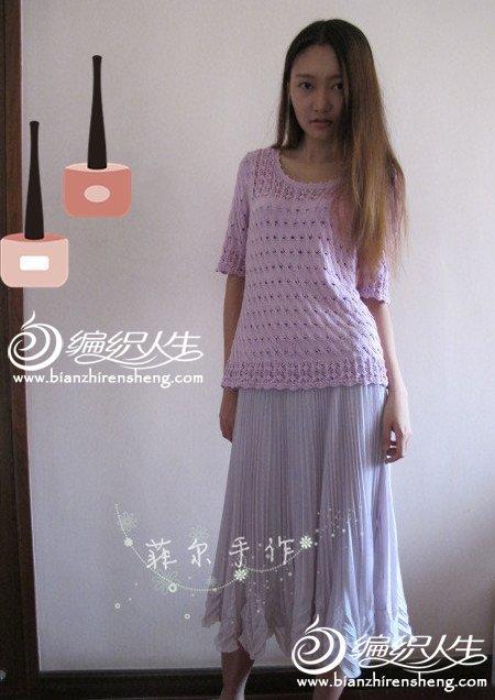 紫薇五分袖蕾丝衫