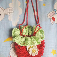 儿童草莓斜挎包钩针编织教程