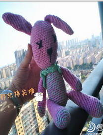 可爱编织玩偶兔子 钩针编织