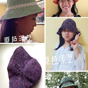 清涼夏日 鉤針編織夏季紙線遮陽帽