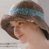 钩针编织女士和纸太阳帽遮阳夏凉帽
