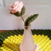 居家巧裝飾 鉤針編織玫瑰花束