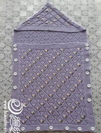 荷藕襁褓 棒针编织婴儿抱毯