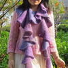 时尚简单造型棒针编织围巾