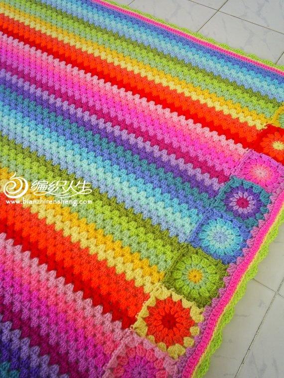 彩虹毛毯
