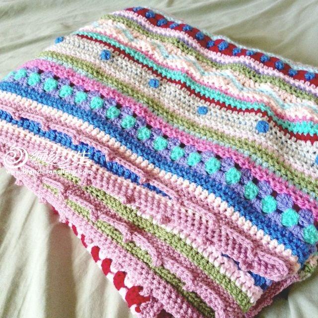 彩虹编织毯