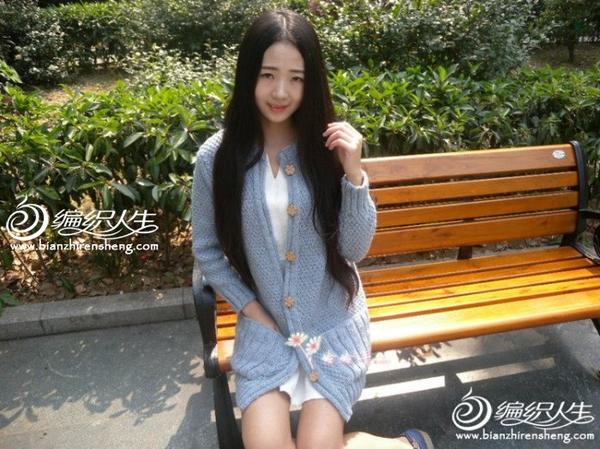 森女花呢毛衣外套