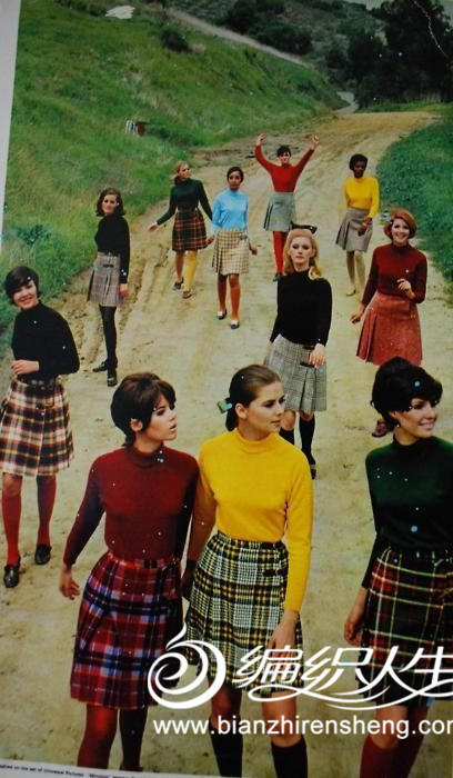 60年代毛衣裙子和及膝袜