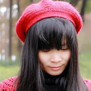 秋冬针织女帽钩针编织贝雷帽