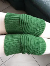 温暖棒针编织保暖护膝