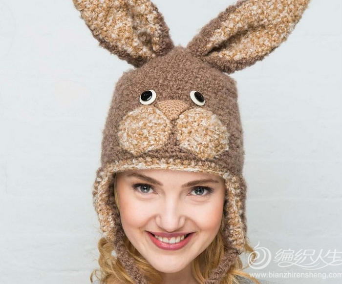 小兔子毛线帽