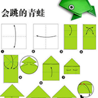 会跳青蛙折纸手工DIY教程