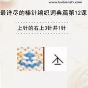 上針的右上3針并1針 會(huì)編織課堂棒針詞典第12課