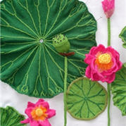 美國布魯克林植物園 逼真的針織植物花卉