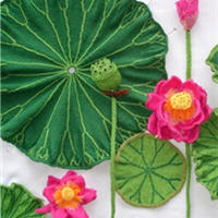 美国布鲁克林植物园 逼真的针织植物花卉