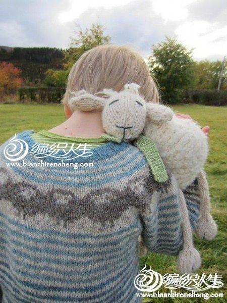 羊年钩织羊物之提花绵羊毛衣