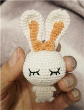 萌物编织之钩针编织饭团兔