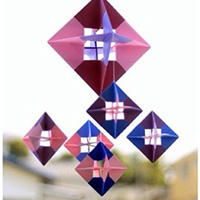 创意折纸立体菱形手工教程