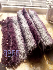 紫烟 段染马海钩针编织围巾