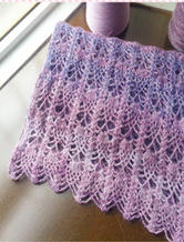 紫色雨 钩针编织段染马海菠萝围巾