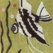 鉤針海洋動(dòng)物之黑白燕魚圖解教程