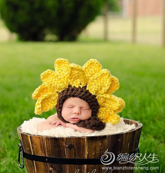 婴儿向日葵帽