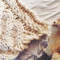 巨型毛线编织毛毯 庞大而温暖