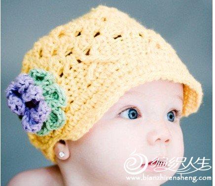 给宝宝编织可爱的毛线帽子