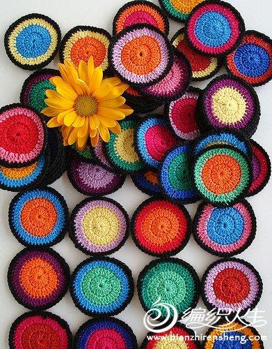 一些国外编织达人的拼花配色作品