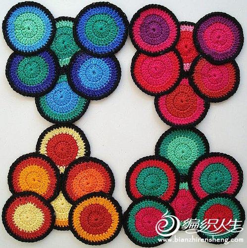 一些国外编织达人的拼花配色作品