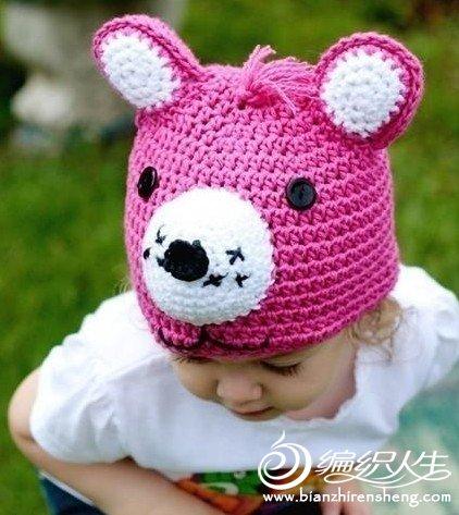 毛线编织宝宝可爱的动物帽子-编织人生