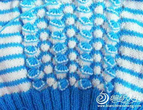 毛衣图案贝壳花的编织图解和编织过程