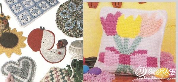 手工编织的各种沙发靠垫及装饰品图片欣赏