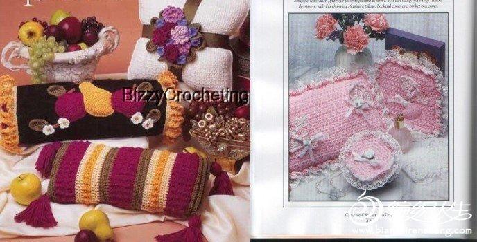 手工编织的各种沙发靠垫及装饰品图片欣赏