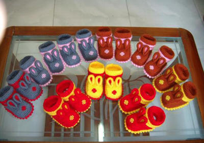 毛线宝宝鞋详细编织方法