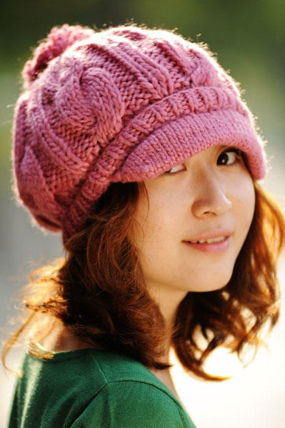 最潮韩国毛线帽---甜美篇