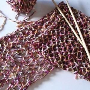 两种简单的毛线围巾编织花样