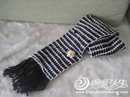 钩针编织简单格子围巾的编织步骤
