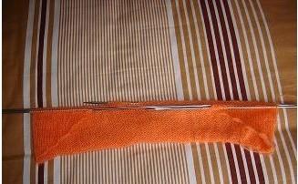 橘色马海毛小外套的编织过程