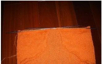 橘色马海毛小外套的编织过程