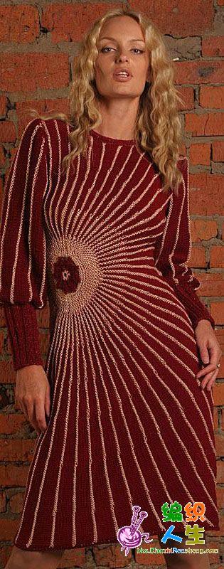 放射性编织毛衣裙--很雷很时髦
