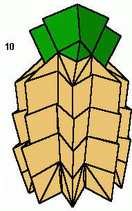 手工折纸大全之菠萝折法图解教程