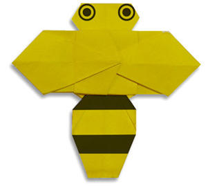 手工折纸蜜蜂的教程图解