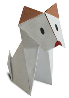 手工折纸教程  可爱的小狗