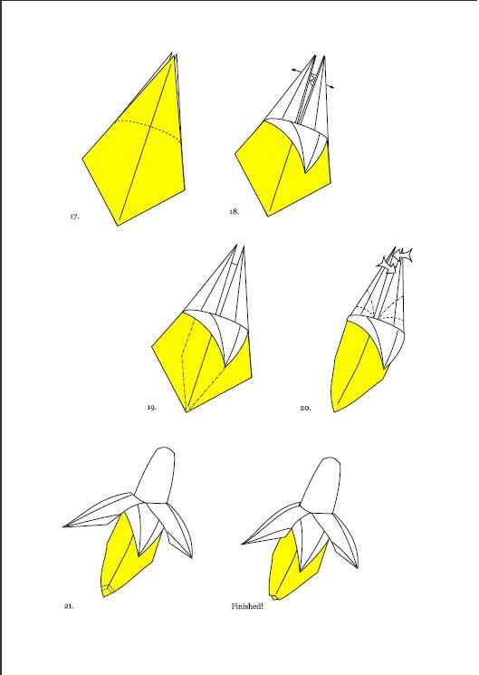 diy个性香蕉折纸教程