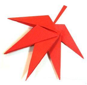 手工折纸枫叶的教程图解